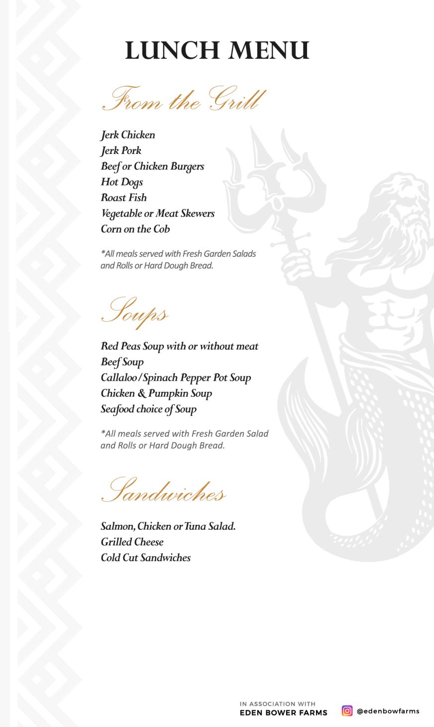 Lunch Menu